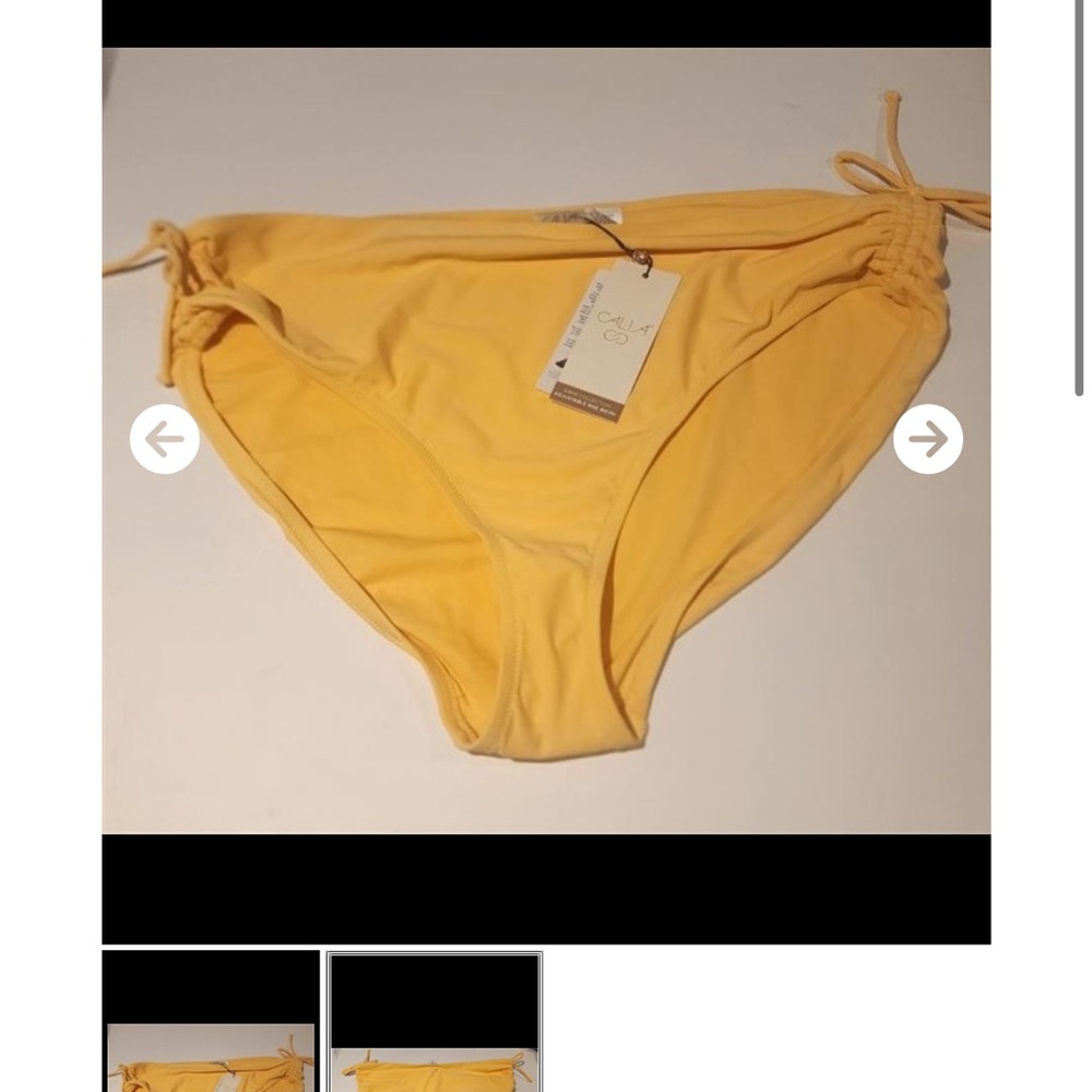 NWT Calia Yellow Bikini Bottom with Side Ties